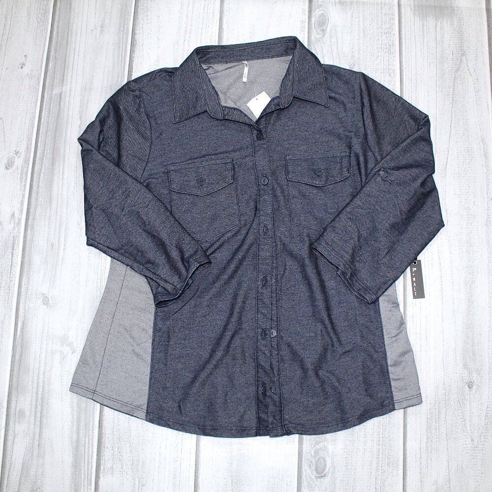 NEW 3rd + Malt Women's Button Down Shirt - Sz L